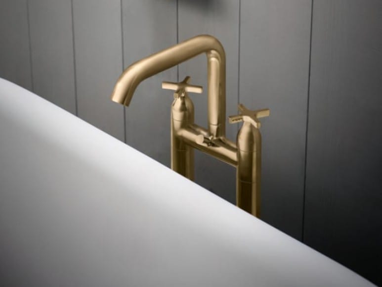 Латунный напольный смеситель для ванны с переключателем Agape Memory ARCH-00069712 - Вид №1