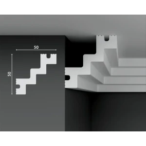 Плинтус потолочный Decostar PolyStyle SG-B50/50 полистирол, белый, 2000x50x50 мм