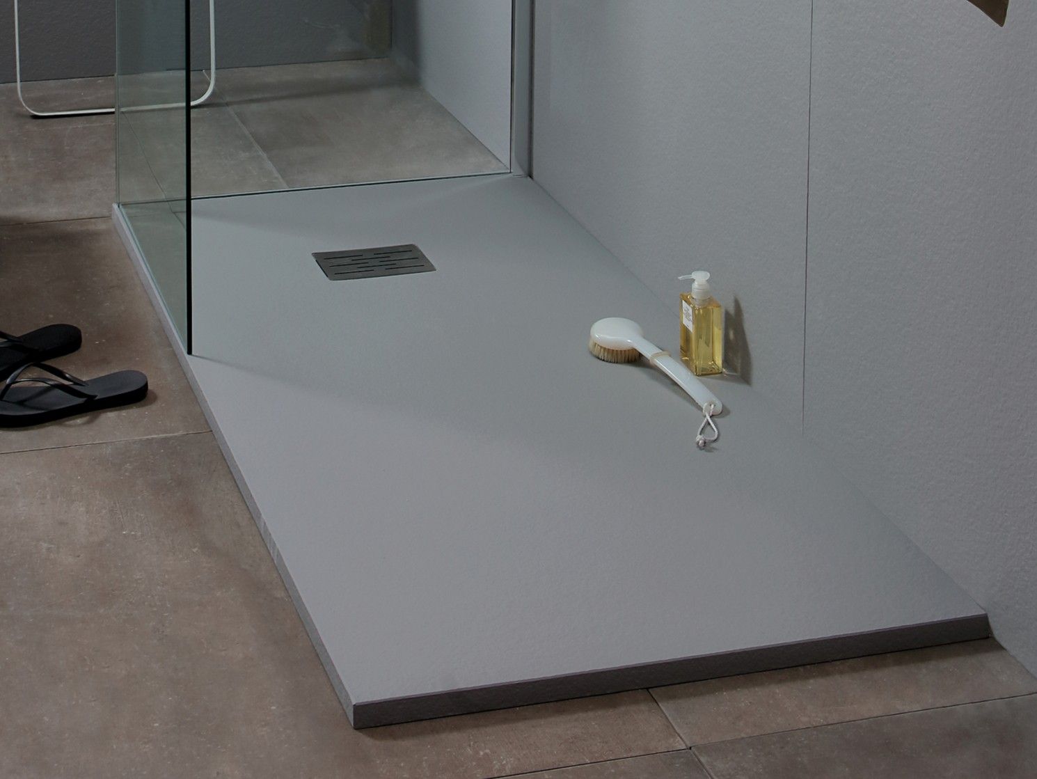 Ультра-плоский нескользящий поддон для душа Kinedo матовый шифер ARCH-00086835