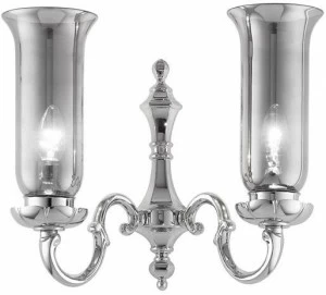 Possoni Illuminazione Настенный светильник из полированного никеля с платиновым стеклом Oscar 180/a2