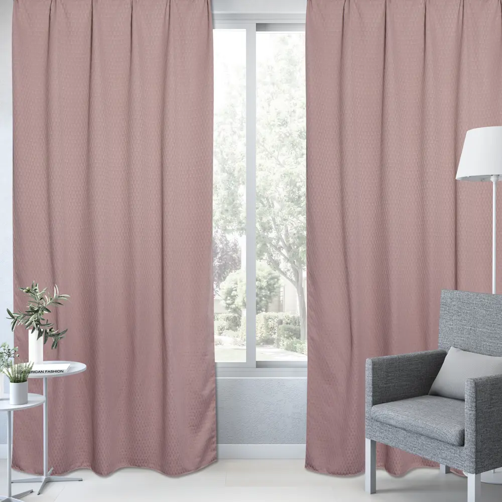 Штора на ленте Inspire Triangel 160x280 см цвет фиолетовый 88311188 STLM-2149212  - Вид №5