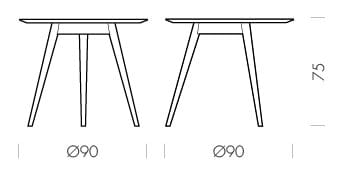 Круглый дубовый стол Gazzda Stafa ARCH-00041637 - Вид №9