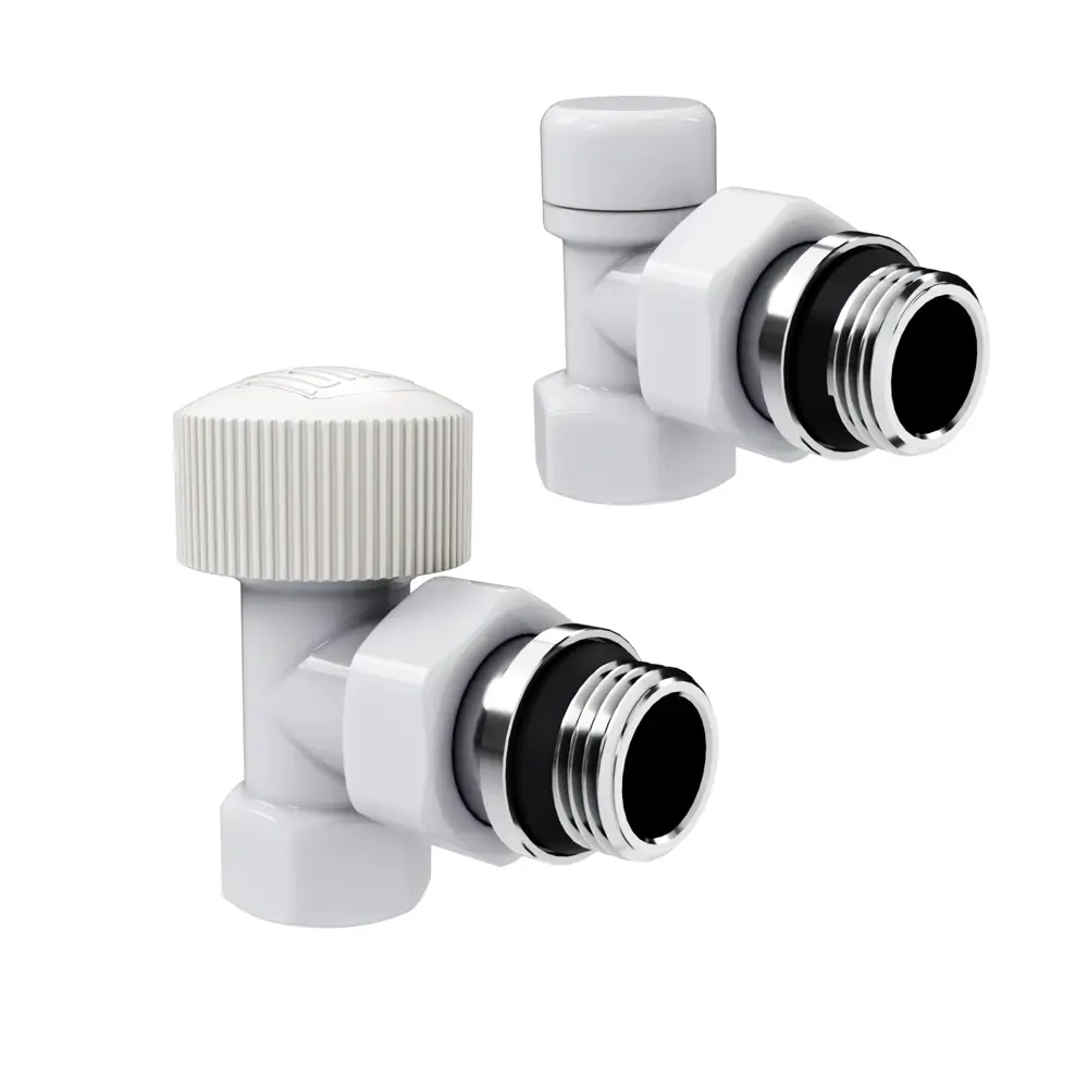 Термостатический комплект для радиатора угловой Royal Thermo Design 1/2" латунь цвет белый STLM-2178659