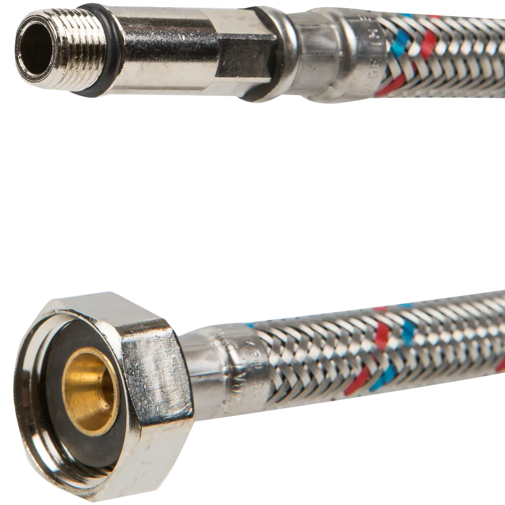 Гибкая подводка для воды Equation 1/2" M10x35 мм штуцер-гайка 50 см STLM-2171232 - Вид №1