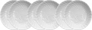10645329 Meissen Набор из 6 салатников индивидуальных Meissen "Лебединый сервиз" (белый рельеф), 16,5см Фарфор, Керамика