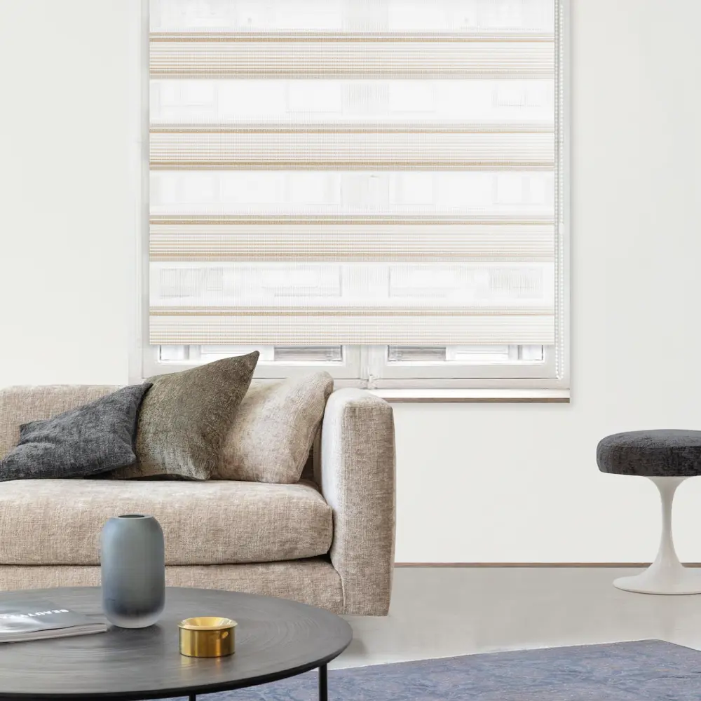 Штора рулонная день-ночь Verona 100x250 см белая MIAMOZA STLM-2074924 - Вид №2