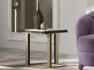 Мраморный квадратный журнальный столик