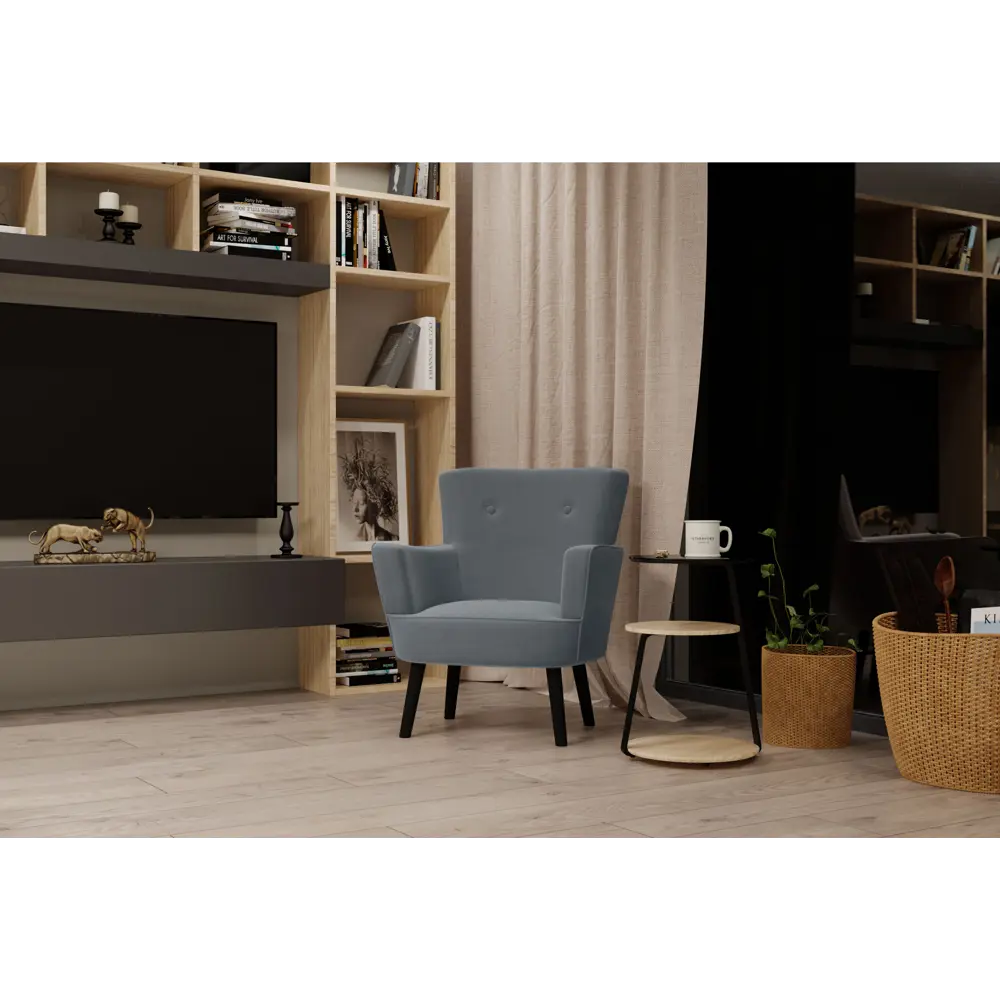 Кресло полиэстер Seasons Вилли 77x86x76 см цвет серый STLM-2203498 - Вид №3