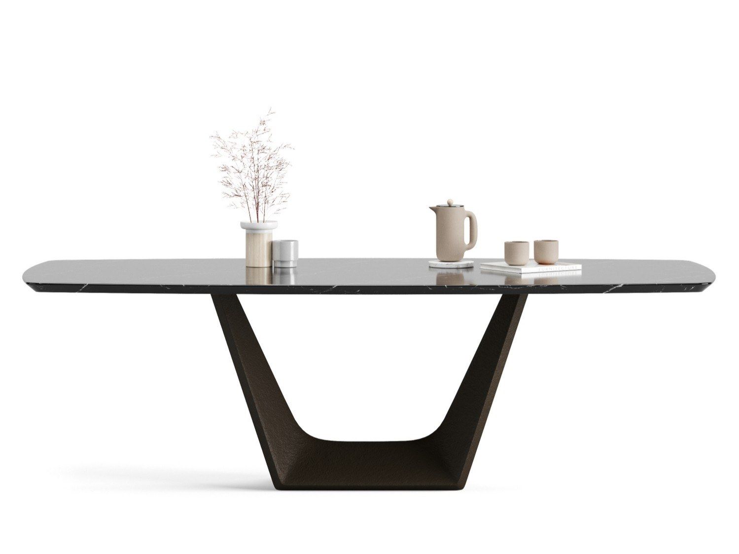 Прямоугольный мраморный стол Dark Emperador Ersa NOX ARCH-00060988 - Вид №1