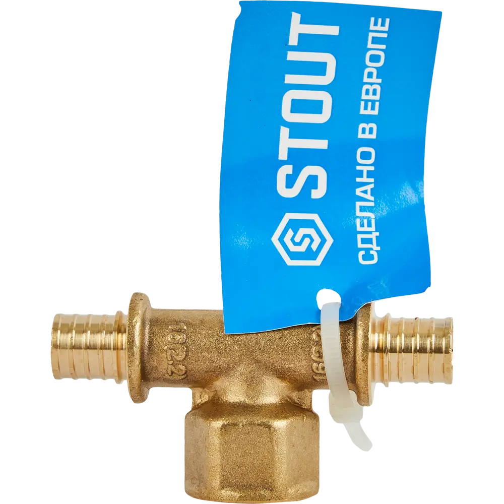 Тройник-переходник STOUT для систем водоснабжения 16xR 1/2" 82257256 STLM-0023292 - Вид №4