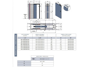 Подрамник для раздвижных дверей с проходом для труб