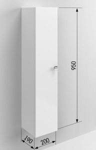 90865103 Шкафчик для ванной Виола 20х91см левый цвет белый STLM-0414847 REGENT STYLE