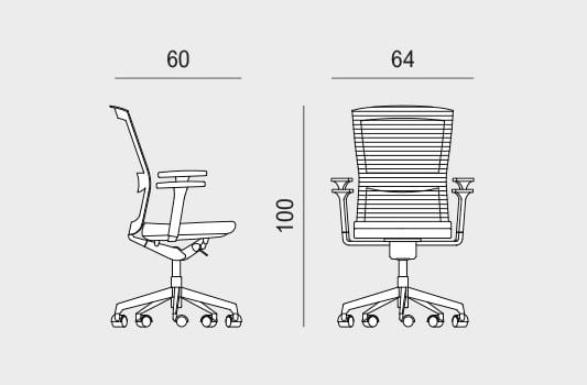 Регулируемый по высоте офисный стул с подлокотниками Viganò Winner ARCH-00132573 - Вид №5