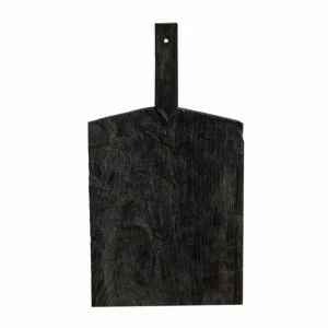 Разделочная доска деревянная прямоугольная с ручкой 48 см "Снег" черная FUGA ДОСКИ РАЗДЕЛОЧНЫЕ 123527 Чёрный
