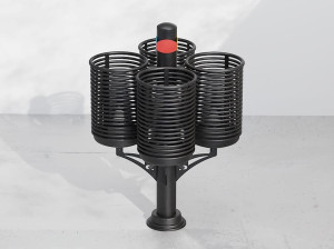 Наружная металлическая мусорная корзина для мусора для мусора