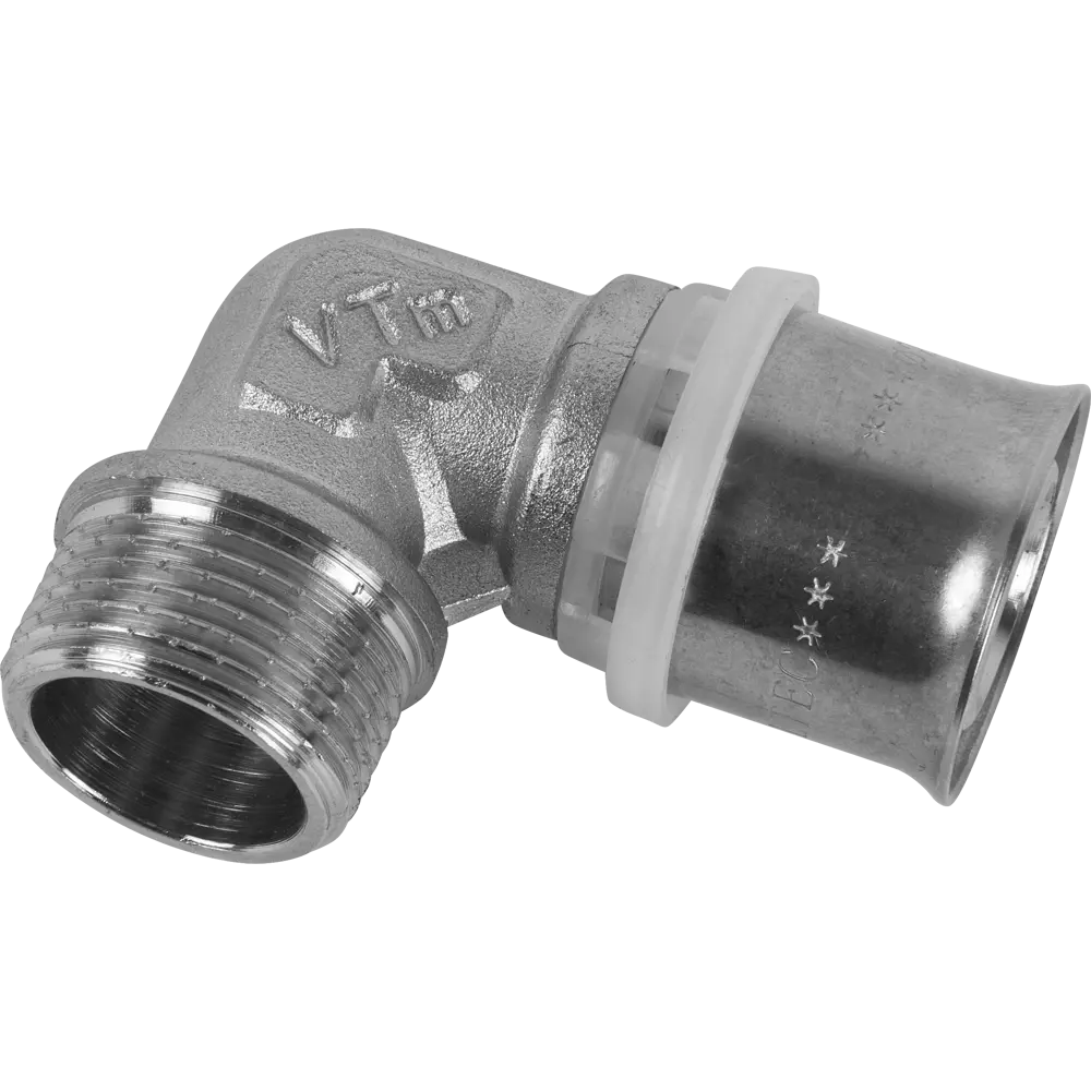 Угол комбинированный 90° Valtec 3/4"x26 мм НР никелированная латунь VTM.253.N.002605 STLM-2039849