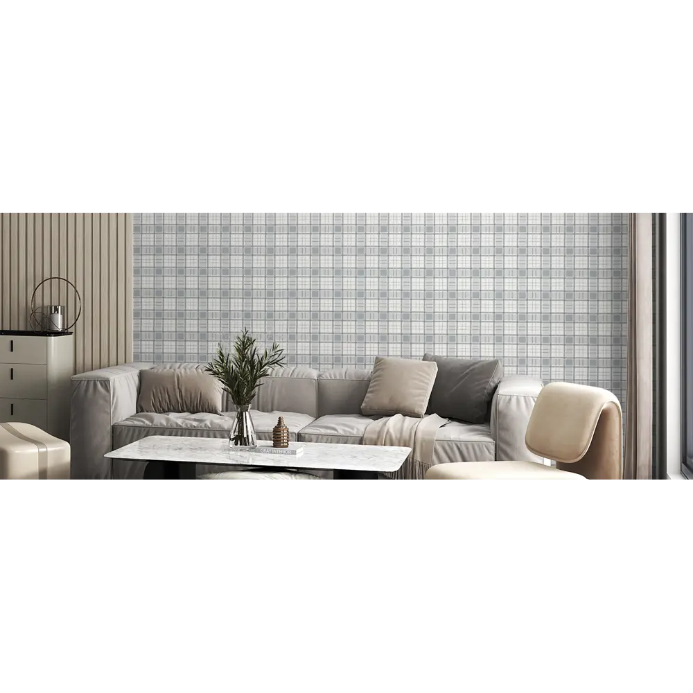 Обои флизелиновые Asc Wallpaper Maison серые геометрические 1.06 м 89427883 STLM-1576817 - Вид №3