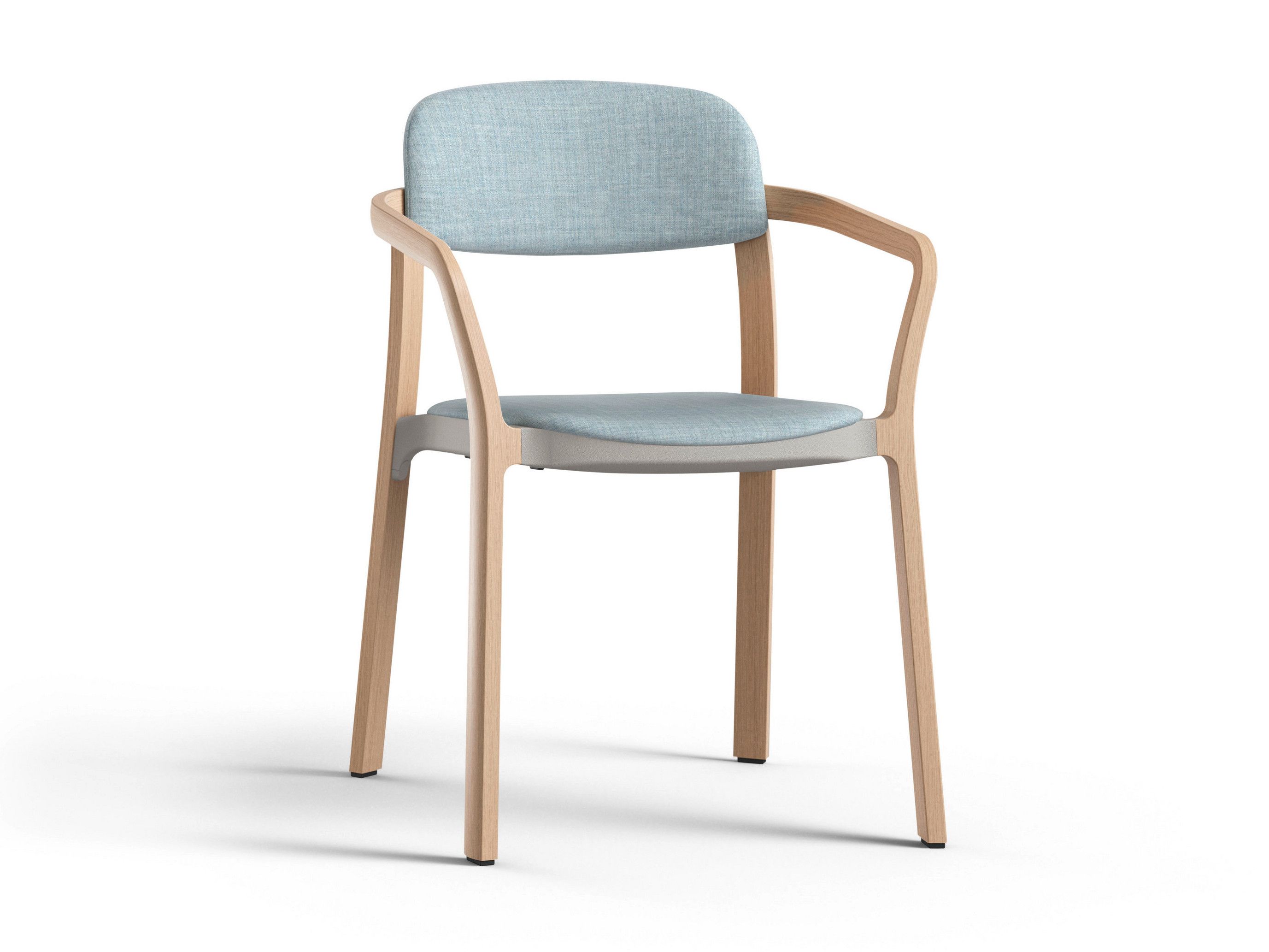 Деревянный штабелируемый стул с подлокотниками Brunner nate ARCH-00039481