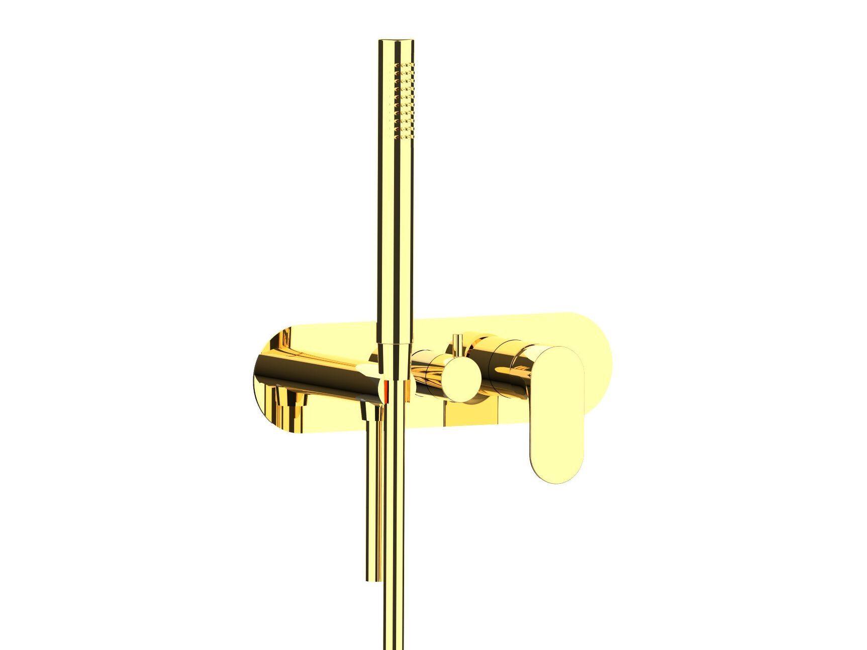 Однорычажный смеситель для душа с 3 отверстиями и ручным душем Rubinetterie Frattini отдельная эстетика ARCH-00107226