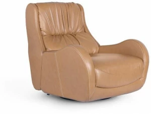Greenapple Поворотное кожаное кресло с подлокотниками Perfect raw G702697