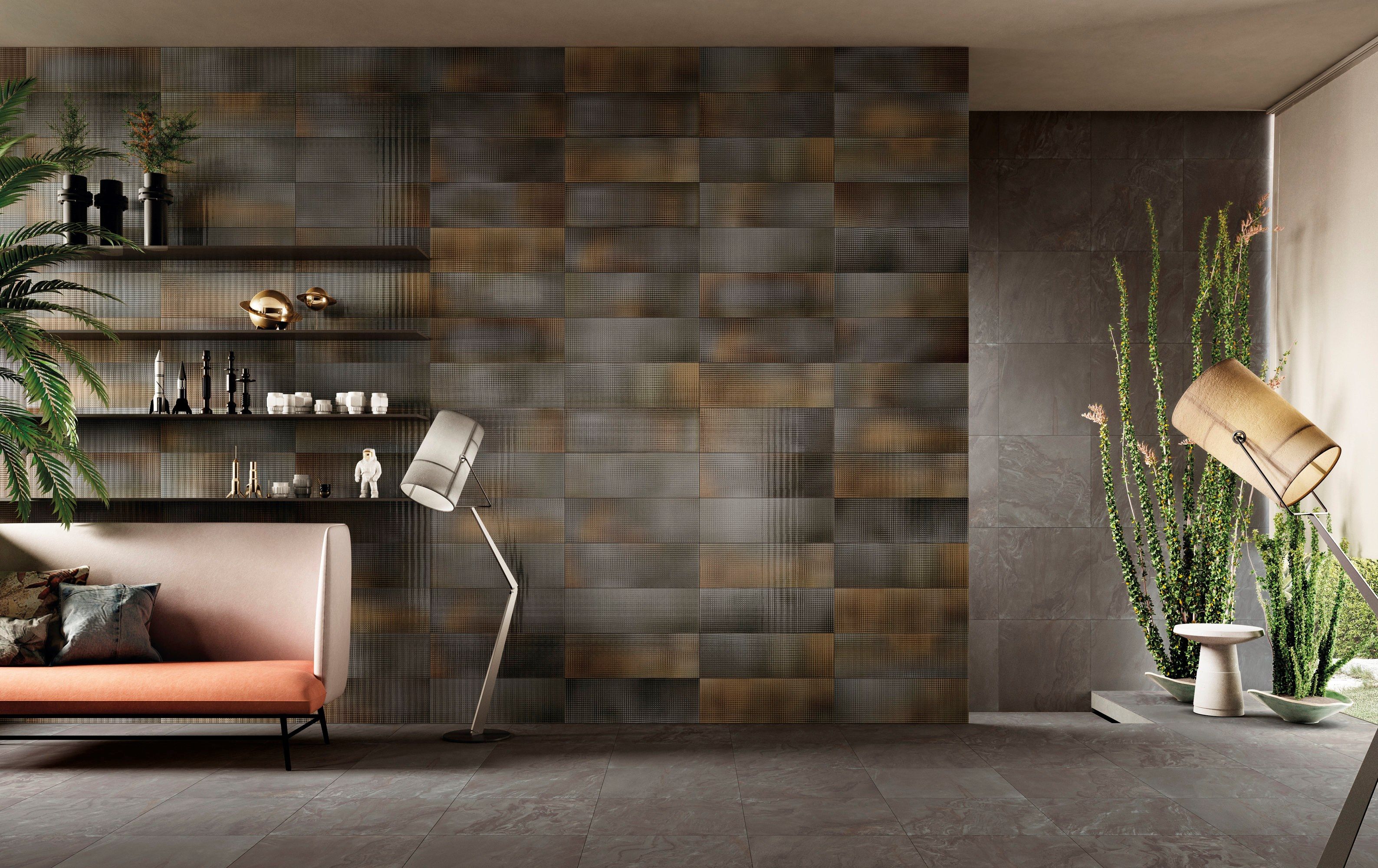 Внутренняя отделка керамогранита с металлическим эффектом IRIS Ceramica Diesel Living ARCH-00124878 - Вид №7