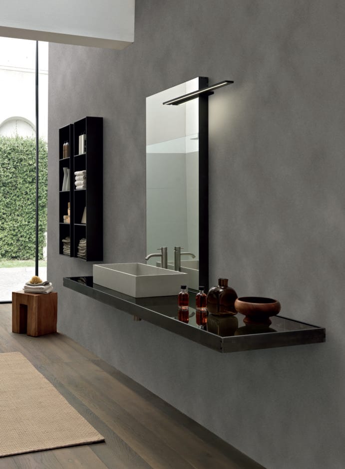 Шкаф для раковины из железа и стекла со встроенной раковиной MODULNOVA Surf ARCH-00124440