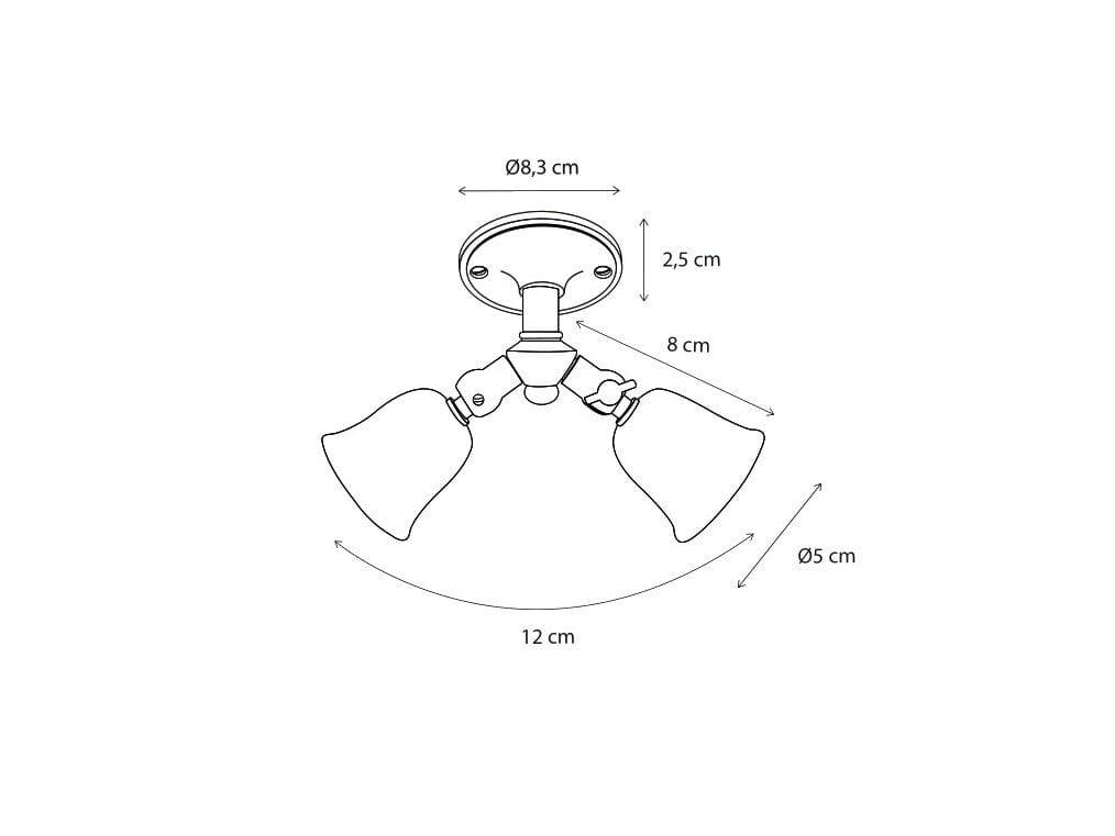 Регулируемая латунная светодиодная потолочная лампа Authentage Lighting Fleure Twin ARCH-00152908 - Вид №1