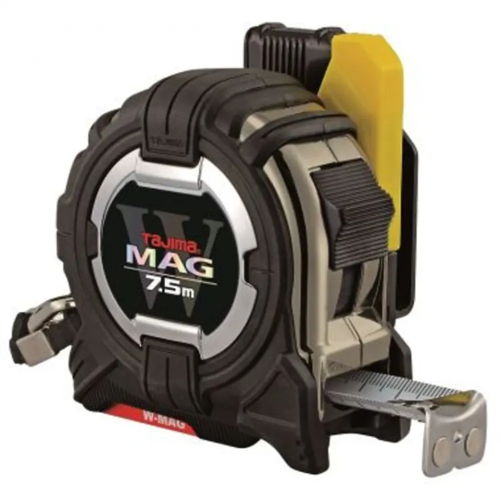 Рулетка Tajima W-MAG SFG3LWM25-75E, 7.5 м х 25 мм, ударопрочная с магнитным наконечником