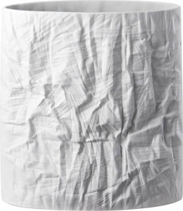 1050841 Rosenthal Ваза Rosenthal Структура, белая бумага 31см, фарфор (Мартин Фрейер) Фарфор