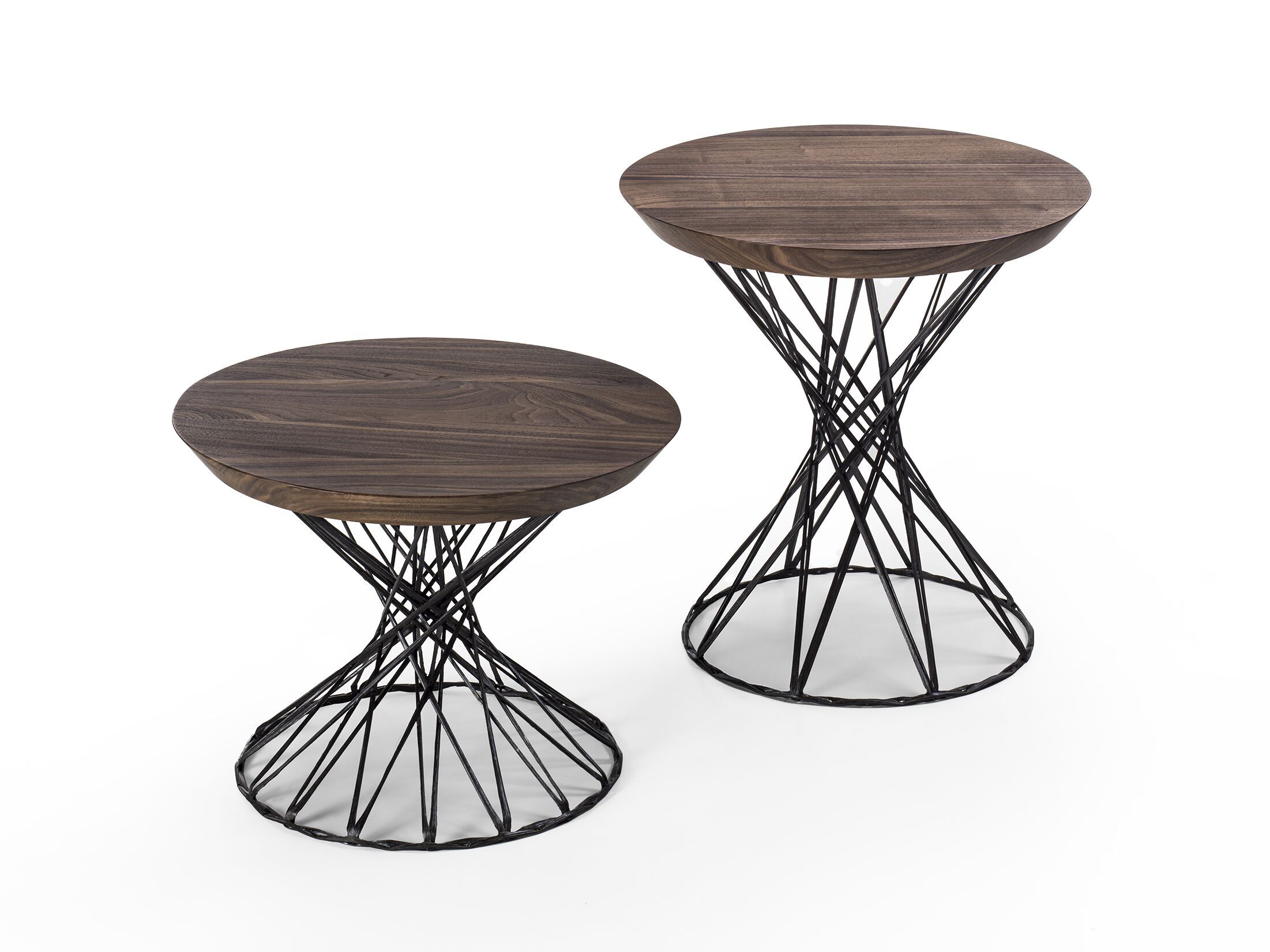 Круглый журнальный столик из массива дерева и углеродного волокна Riva 1920 WEB ARCH-00073743 - Вид №4