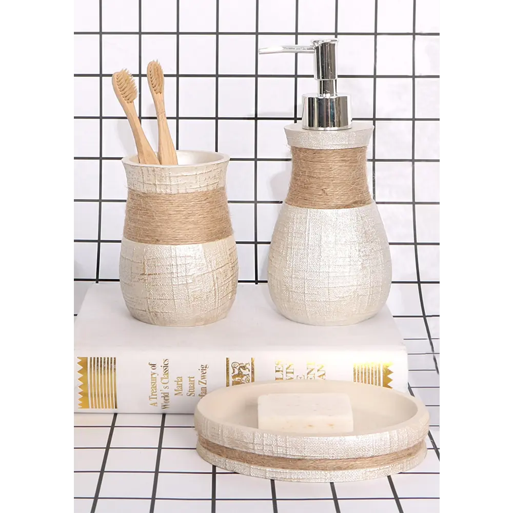 Дозатор для жидкого мыла настольный Villagio пластик, цвет бежевый BATH PLUS Villaggio STLM-2095584 - Вид №2