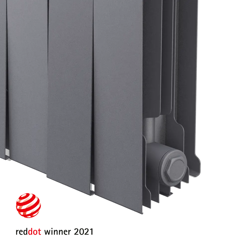 Радиатор секционный Royal Thermo Pianoforte 500/100 10 секций боковое подключение биметалл серый STLM-2172540 - Вид №3