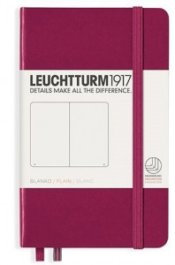 525796 Записная книжка А6, нелинованная, темно-красная Leuchtturm 1917