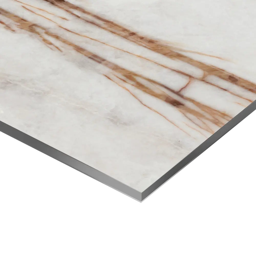 Стеновая панель Alumoart Rosso Venato Brown 55.1.4 240x60x0.4 см алюминий цвет белый STLM-2127293 - Вид №1