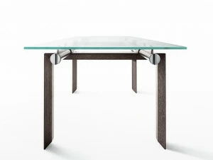 Desalto Раздвижной прямоугольный стол из стали и стекла