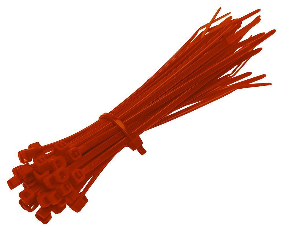 90449115 Хомут кабельный нейлон 200x3.6 мм красный 25 шт. STLM-0226850 DUWI