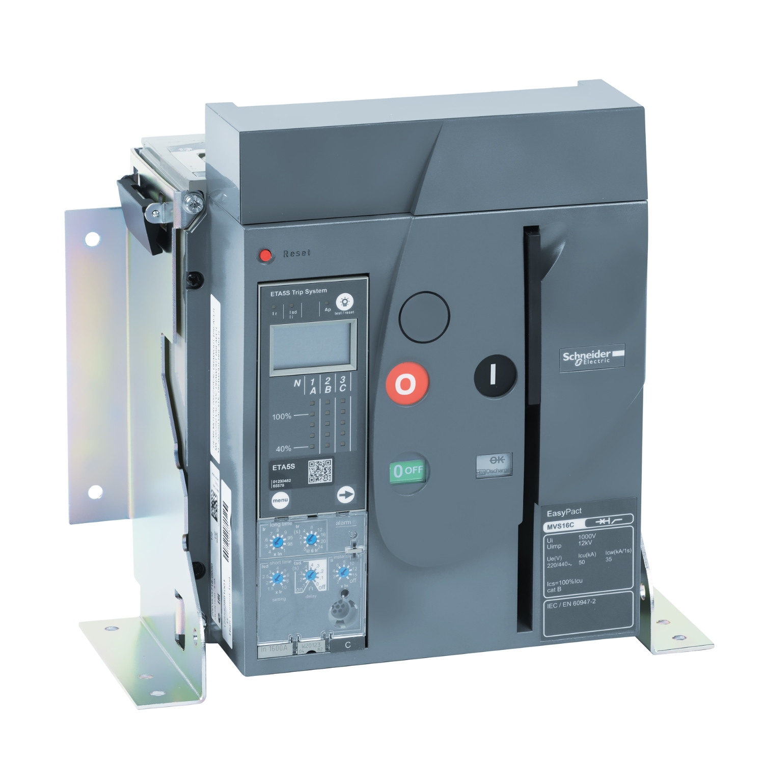 MVS16C3NF5A АВ MVS1 1600A 50KA 3P ЭЛ.УПР.СТАЦ. ETA5S Schneider Electric EasyPact 