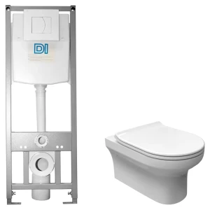 Комплект инсталляции Di с унитазом тип ободка закрытый Sensea Favori