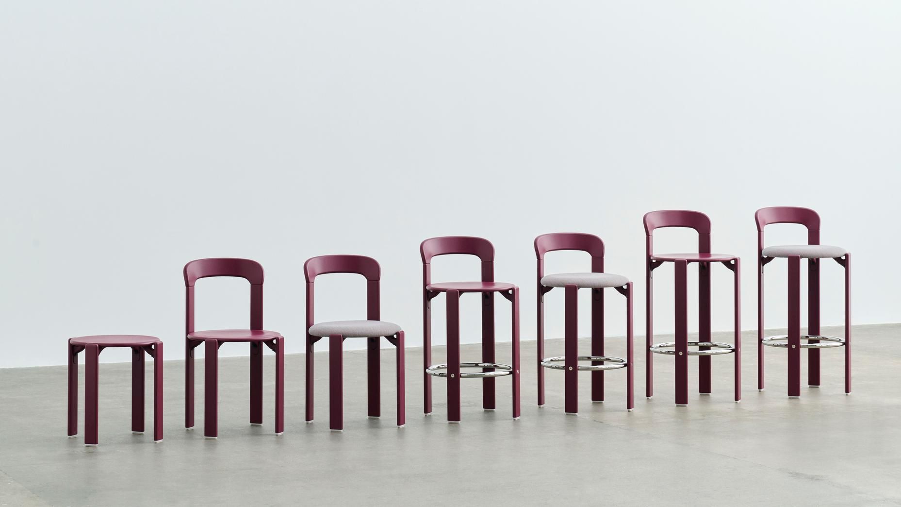 Высокий стул из бука с подставкой для ног Hay Rey ARCH-00016738 - Вид №11