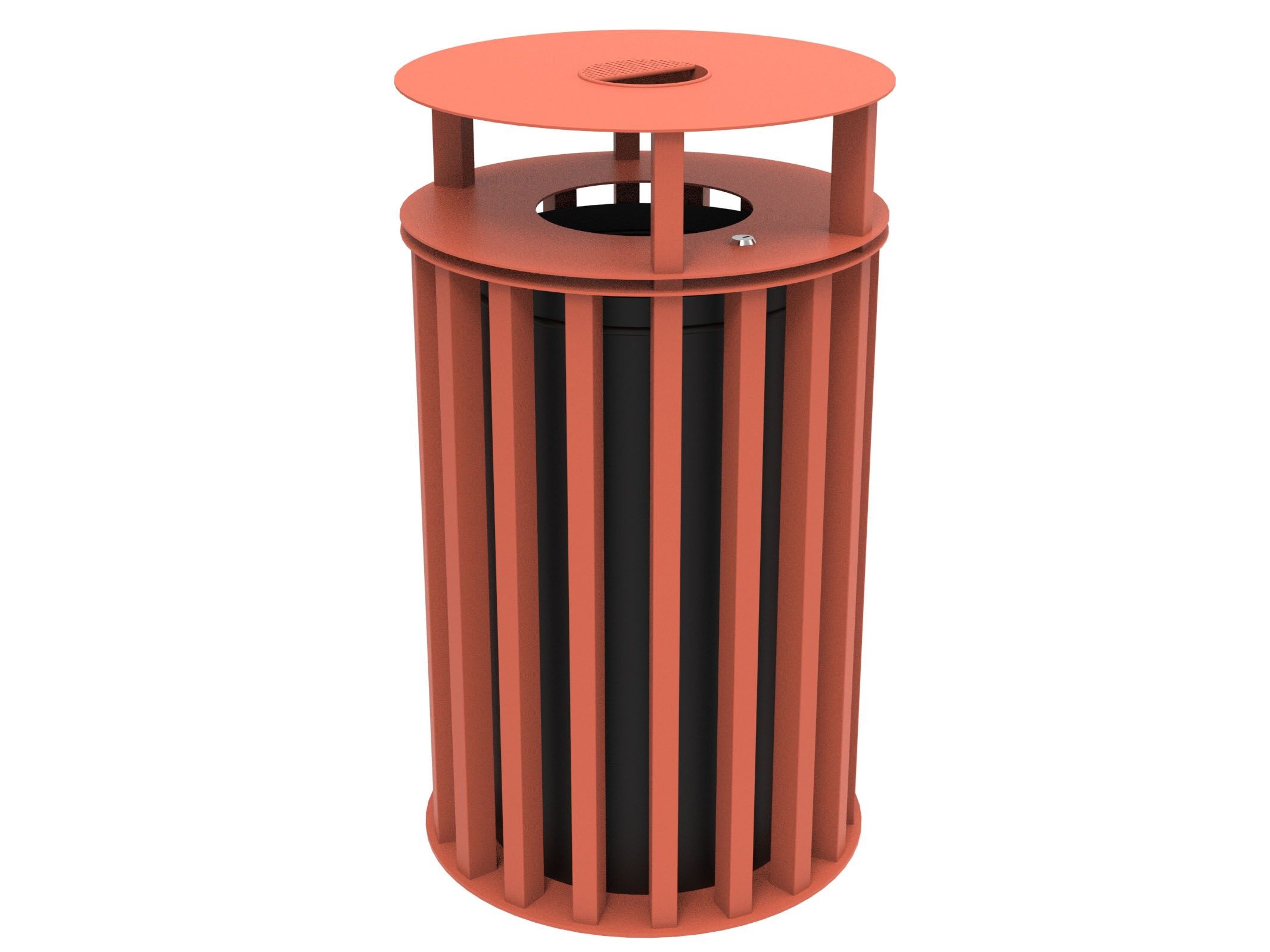 Оцинкованная стальная корзина для мусора с пепельницей Lazzari Динамо ARCH-00058102 - Вид №3