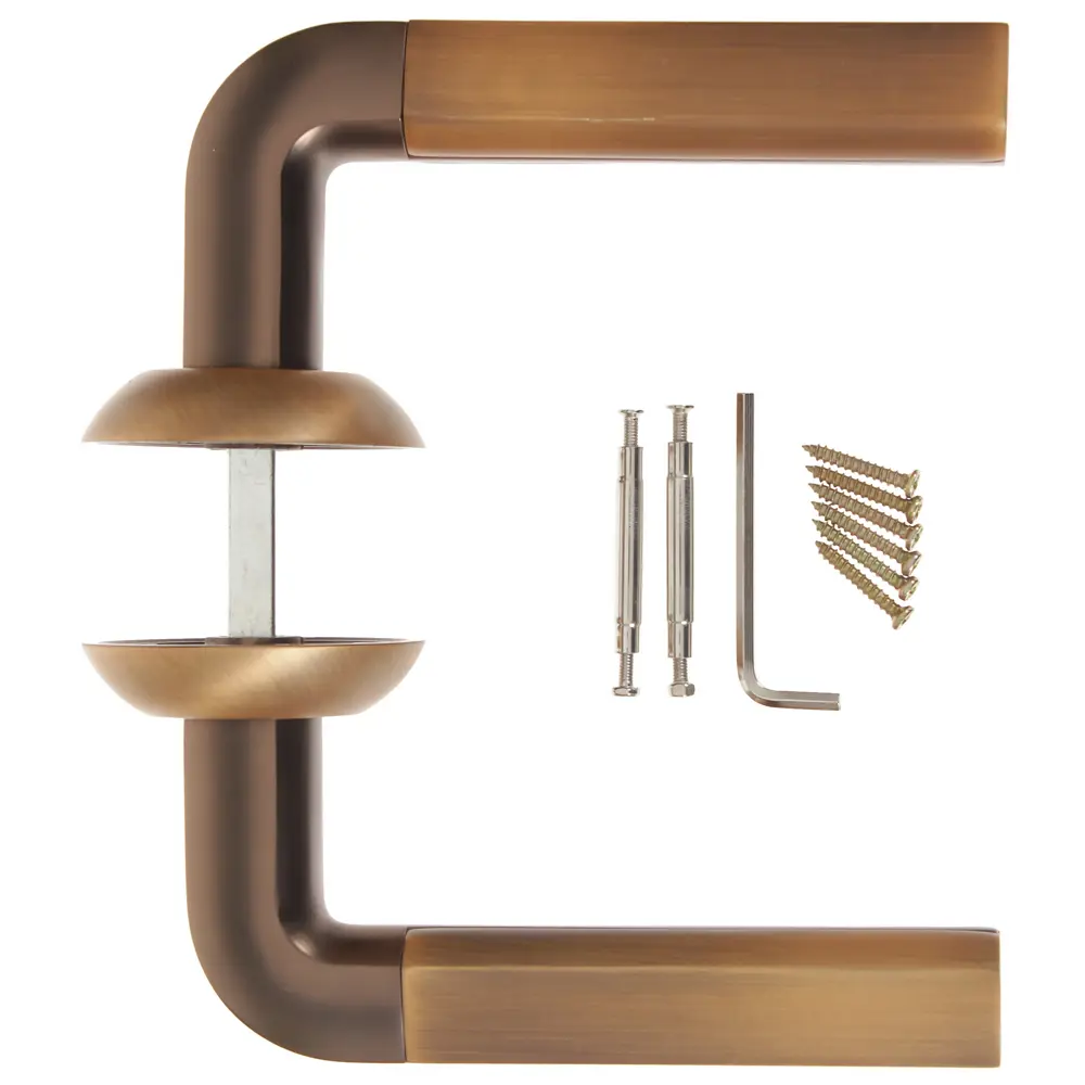 Ручки дверные на розетке EDS-A193, цвет кофе EDSON STLM-2086792 - Вид №3