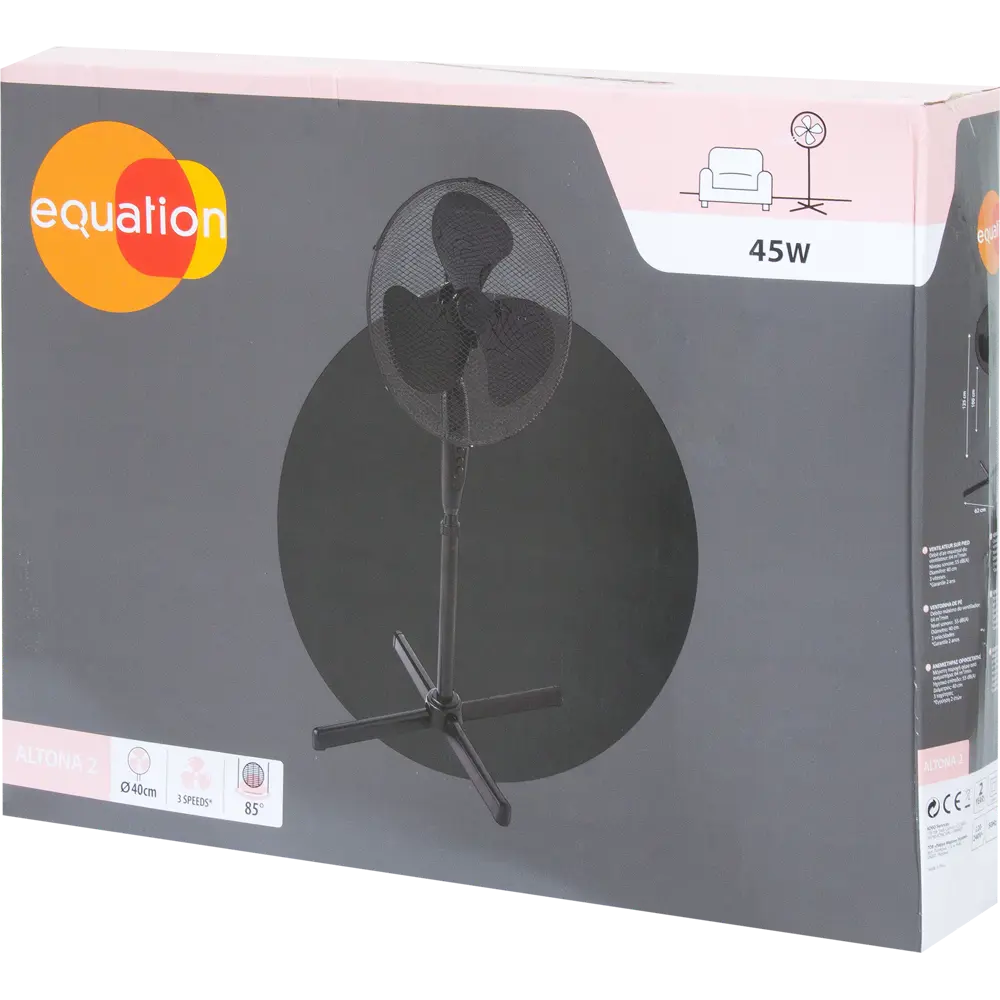 Вентилятор напольный Equation 45 Вт 40 см, 3 скорости, черный STLM-2196509 - Вид №3
