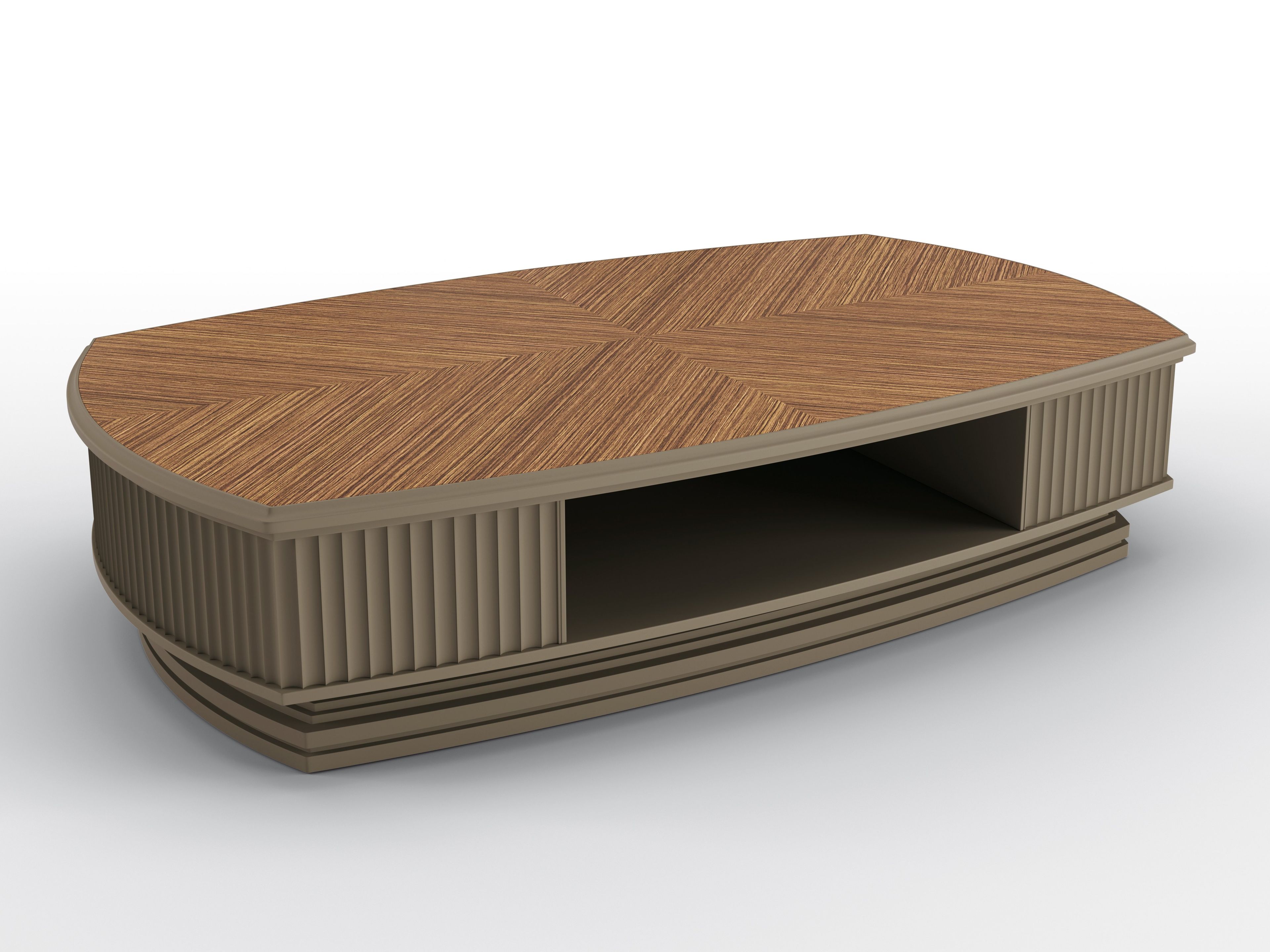 Низкий прямоугольный журнальный столик из грецкого ореха с отсеком для хранения BRUNO ZAMPA OTTO ARCH-00061156 - Вид №7