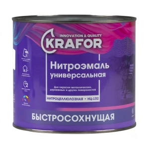 Эмаль Krafor Нц-132 цвет серый 1.7 кг