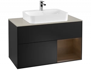 Villeroy&Boch Тумба под раковину Прямоугольная версия F373GNPD Finion Black Matt Lacquer