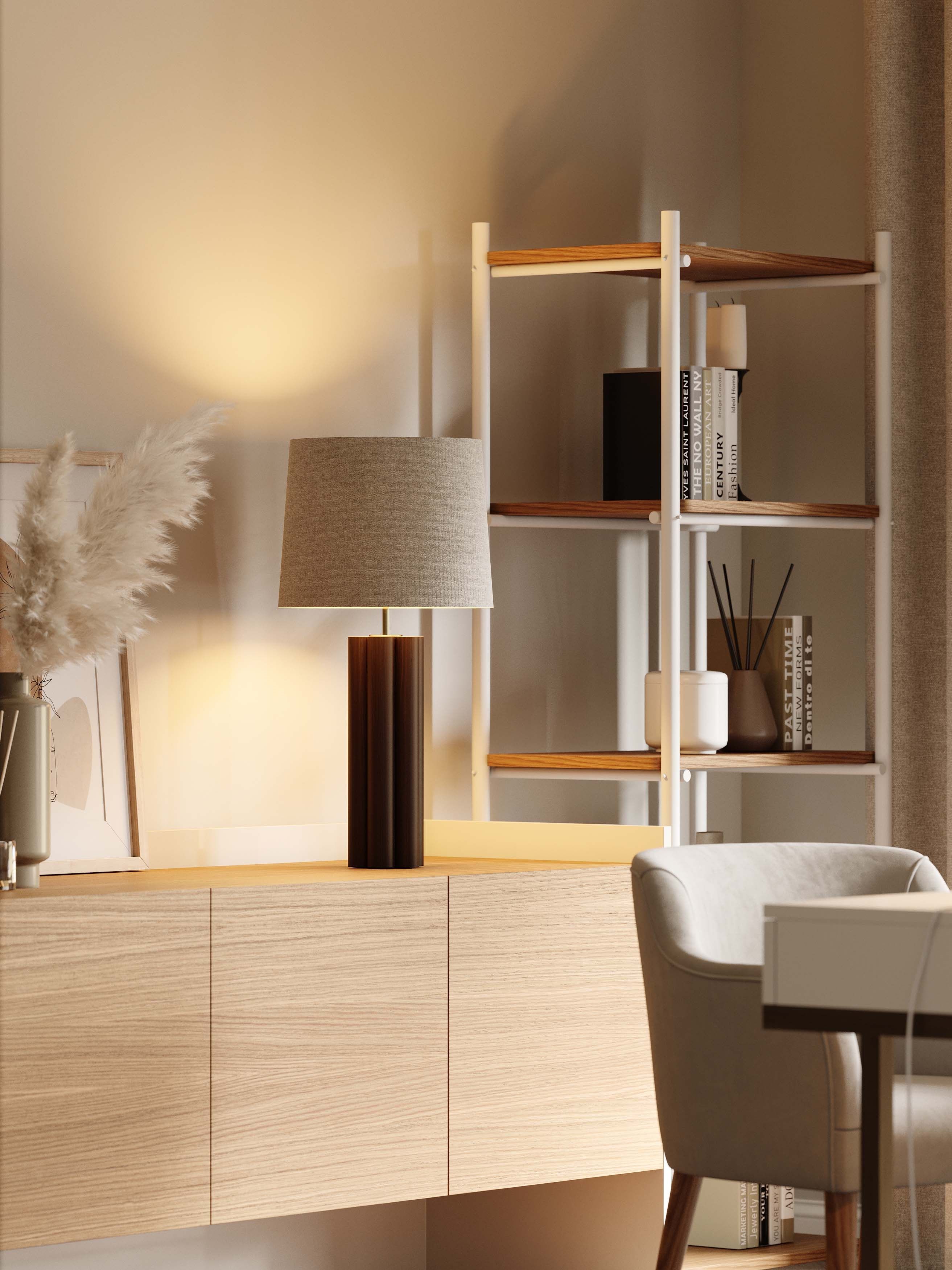 Книжный шкаф из нержавеющей стали и дерева Stylish Club His &amp ARCH-00145222 - Вид №7