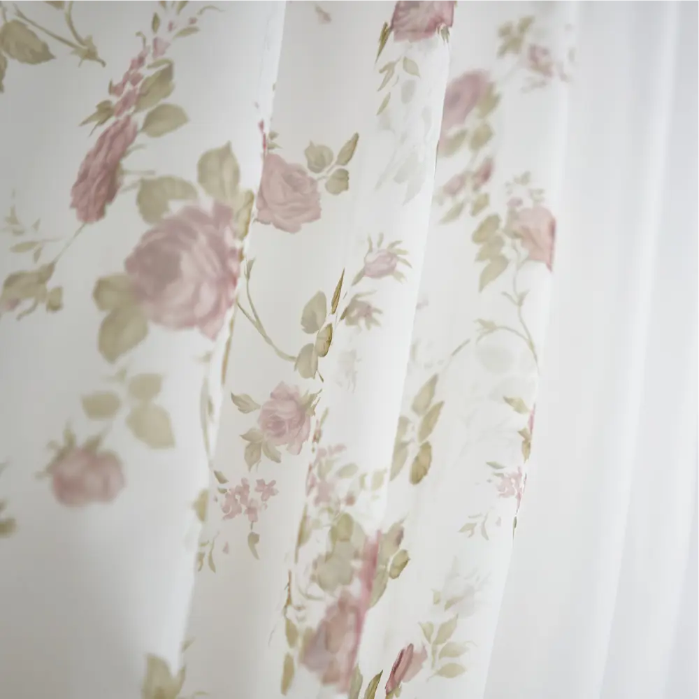 Комплект штор на ленте для кухни Акварель 280x160 см цвет коричневый WITERRA STLM-2092066 - Вид №4