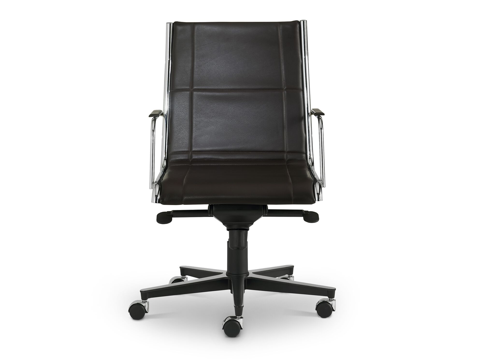 Кожаное вращающееся офисное кресло с колесами i 4 Mariani ARCH-00062682 - Вид №3