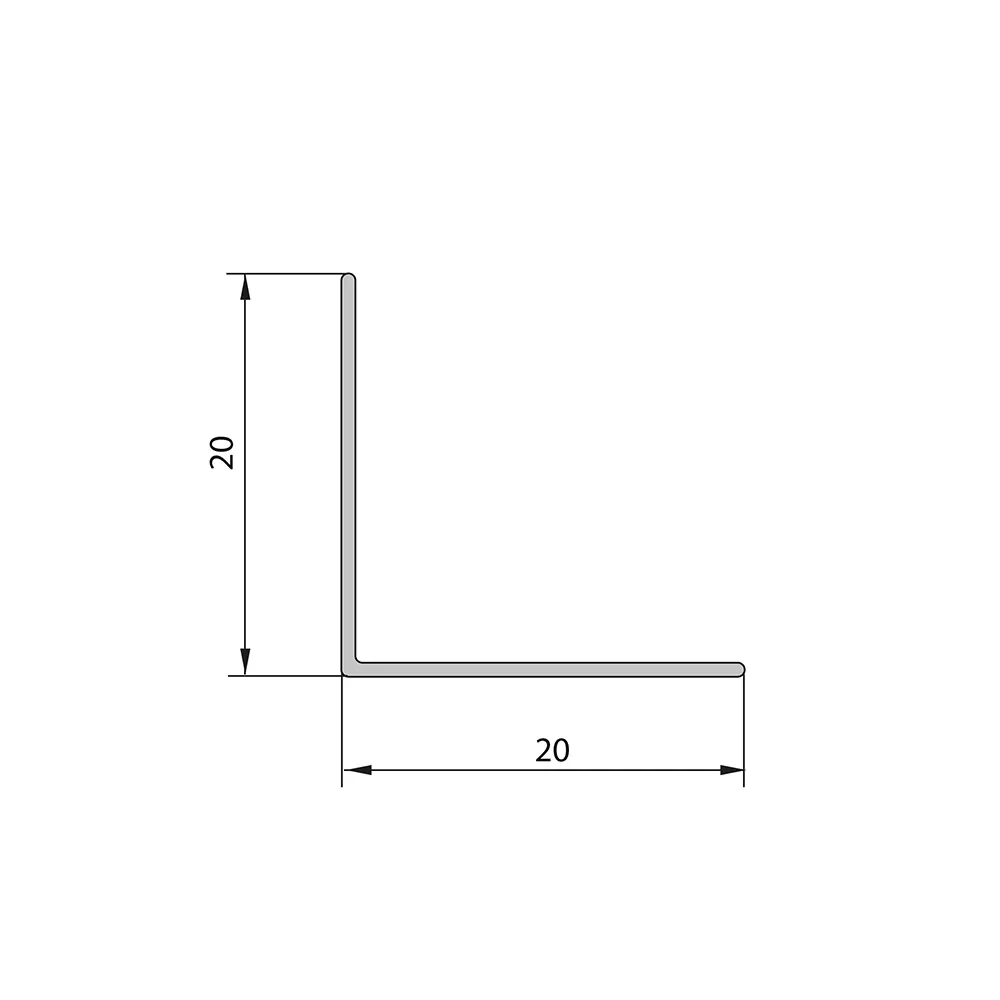 Универсальный угол ПВХ 20x20x2700 мм серый Santreyd STLM-2124355 - Вид №1