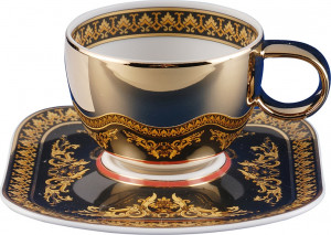 81030 Rosenthal Versace Чашка чайно-кофейная с блюдцем Rosenthal Versace Медуза 290мл, фарфор Фарфор